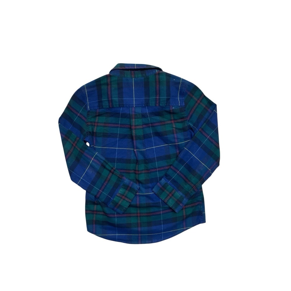 U.S. Polo Assn. Boys Blue Plaid Long Sleeve Button Down Shirt Medium 8 - Picture 5 of 9